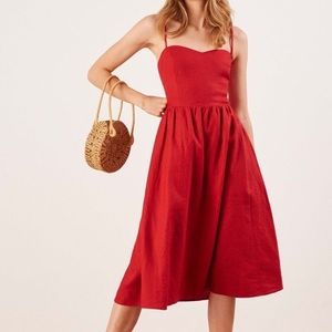 Reformation Olivia dress - lipstick red